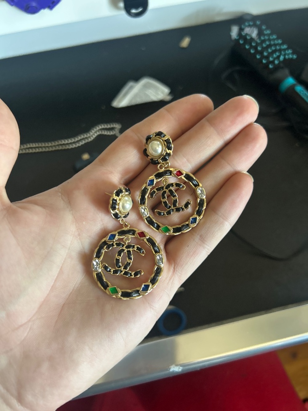 Chanel super rare jeweled CC only certain amount made. Bar comes for free.